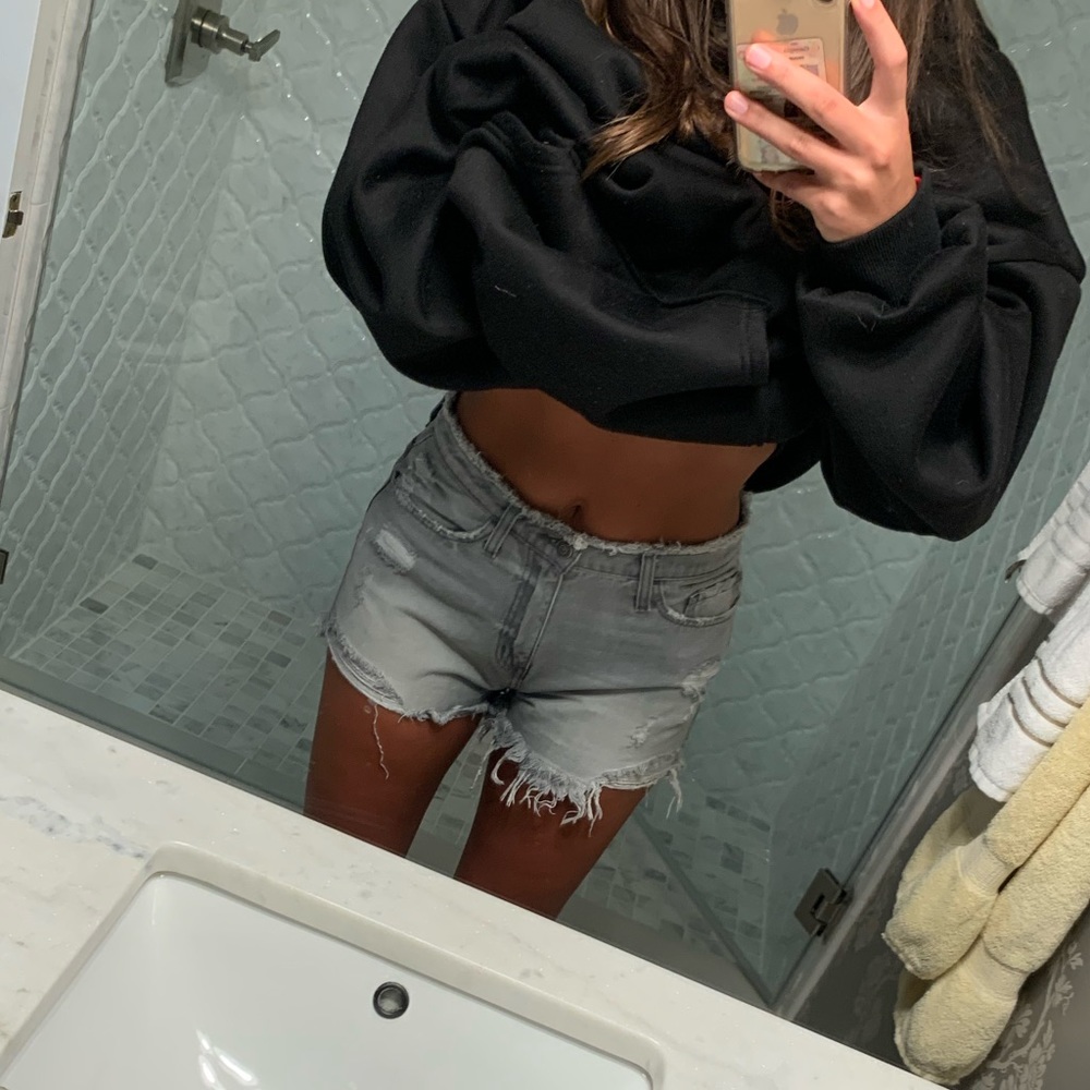 Flying Monkey Gray Jean Shorts